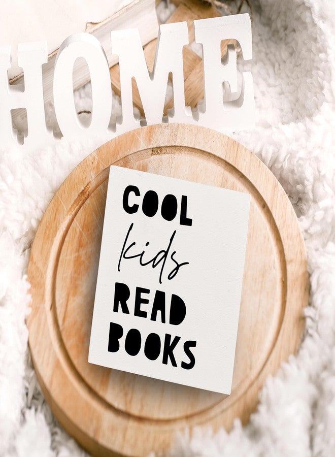 SRADMO Kid Room Wooden Box Sign Decor, Rustic Modern Letter Print Wall Art, Decorative Sign, 5 x 5 Inches - Image 4
